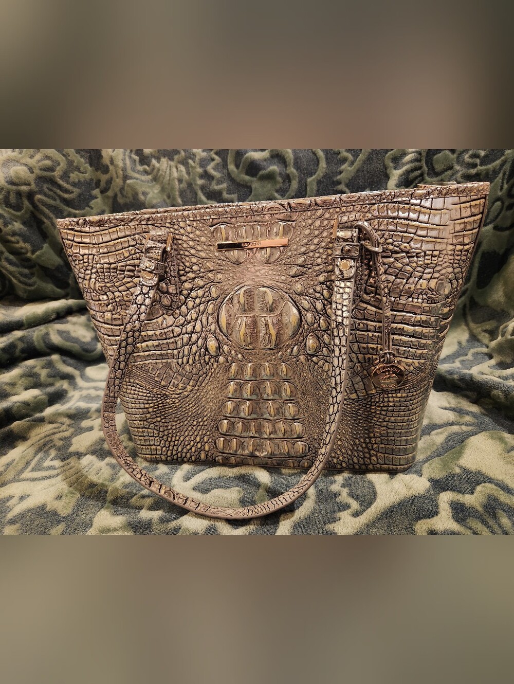 Brahmin Medium Asher Tote Bag, Chrome Melbourne- NWT